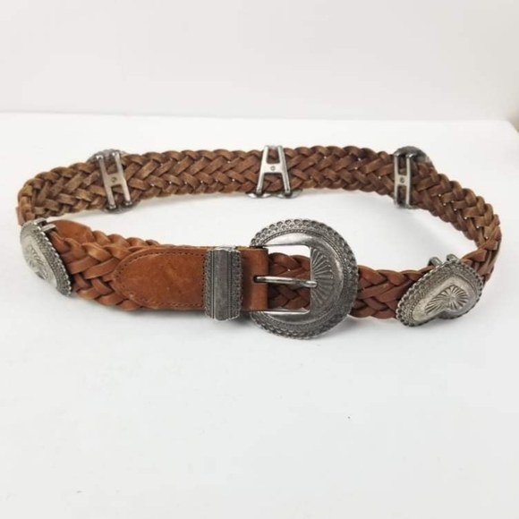 VTG Brighton Women's Belt Brown Leather Size M - Picture 2 of 8